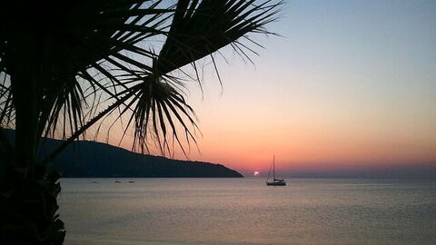 elba island beach sunset