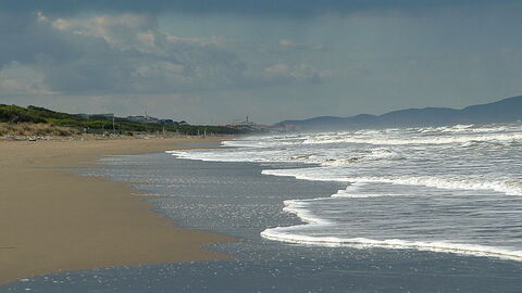 View of Blue Flag marina in Castagneto Carducci