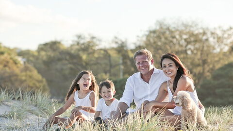 A family on vacation