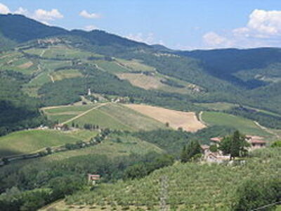 view of valley near radda in chianti