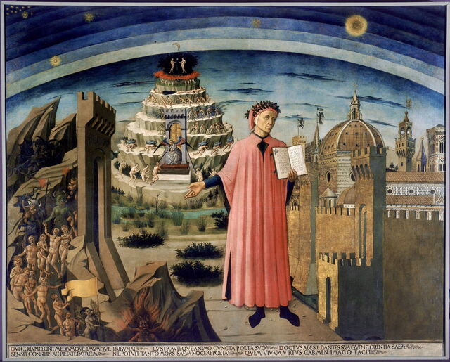 A scene from the Commedia by Michelino