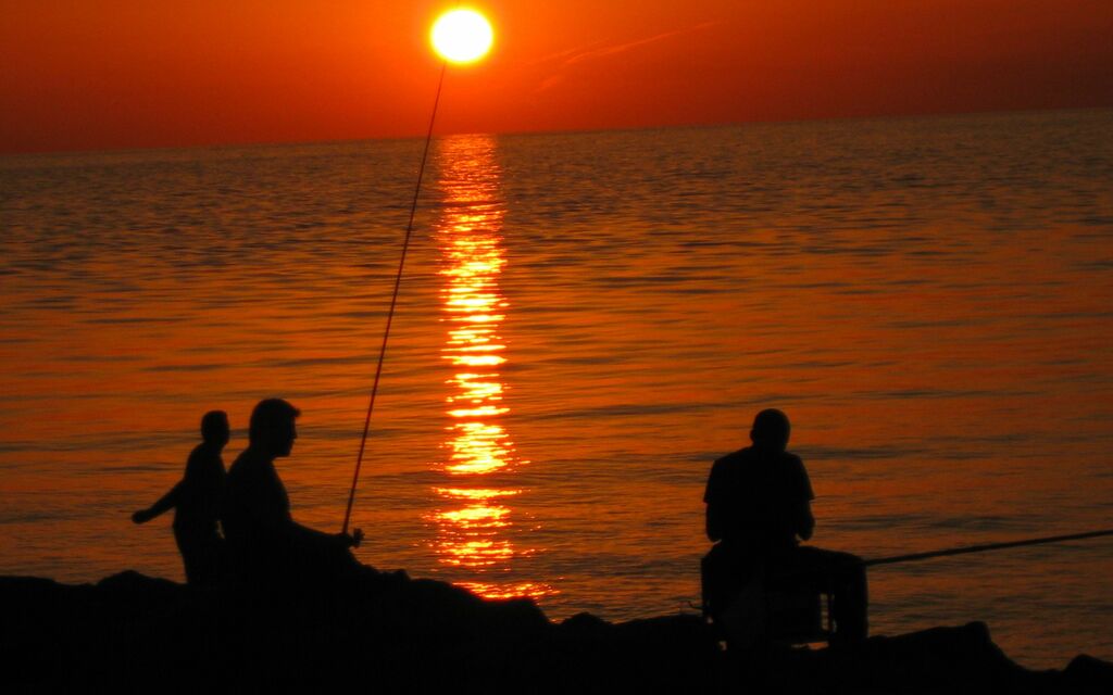 Sunset Fishing at Fiumicino