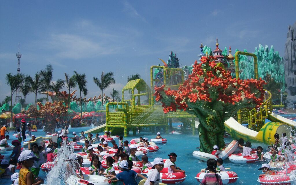 Water park on outskirst of Saigon, Vietnam