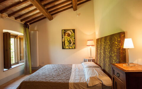 Casale Porano: Bedroom, Bed, Room, Property, Furniture, Building, Bed Sheet, Interior Design, House, Ceiling