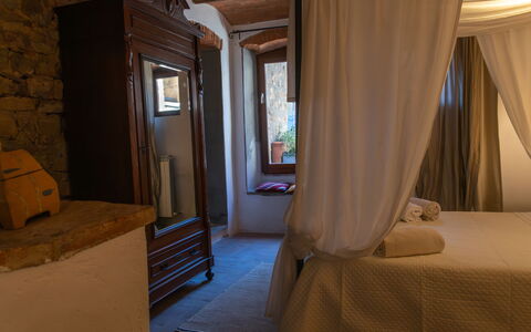 La Miccia: Interior Design, Furniture, Wood, Bedroom, Bed, Room, Lighting, Floor, Flooring, Linens