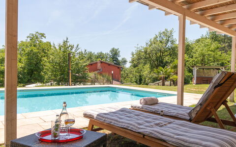 Podere Il Doccio: Outdoor Furniture, Furniture, Swimming Pool, Leisure, Resort, Shade, Eco Hotel, Chair, Backyard, Garden