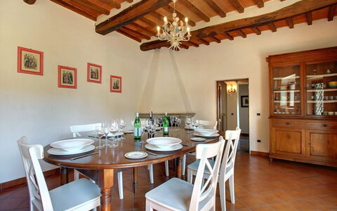 Villa Stolli: Property, Room, Building, Dining Room, Furniture, House, Interior Design, Ceiling, Real Estate, Table