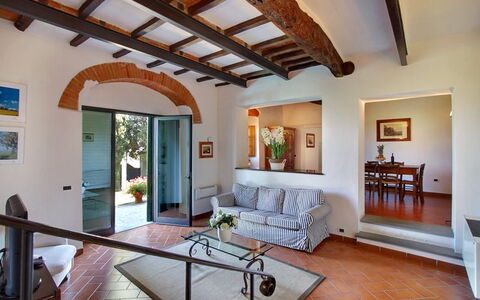 Villa Stolli: Property, Room, Building, Ceiling, Interior Design, Living Room, House, Furniture, Real Estate, Beam