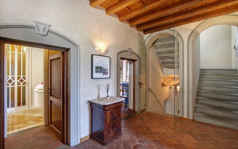 Villa Lucolena: Property, Room, Building, Ceiling, Arch, Floor, Interior Design, Architecture, Real Estate, House