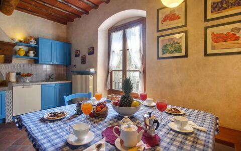 Villa Lucolena: Room, Property, Building, Interior Design, Furniture, Table, Ceiling, House, Real Estate, Countertop