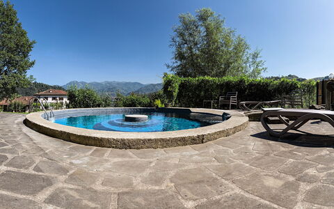 Il Nido In Garfagnana: Swimming Pool, Property, Estate, Real Estate, House, Building, Home, Vacation, Leisure, Backyard