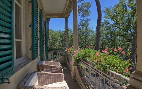 Il Poggio Di Patrignone: Property, Real Estate, Blue, Building, Home, Room, House, Porch, Estate, Tree