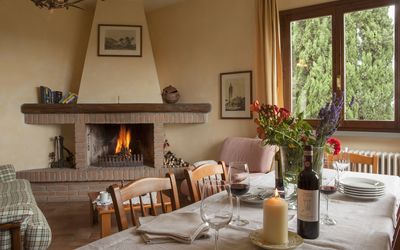 Loggia Cappella 1: Room, Property, Living Room, Interior Design, Furniture, Home, House, Table, Building, Fireplace