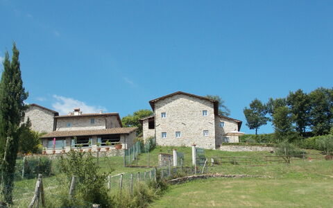 Villa Latera: Property, Land Lot, House, Rural Area, Sky, Home, Real Estate, Farm, Building, Tree