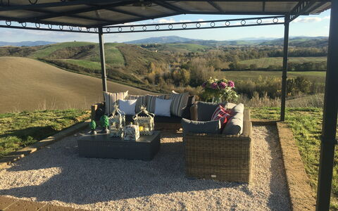 Villa Barbara: Landscape, Flowerpot, Soil, Shade, Outdoor Table, Garden, Landscaping, Outdoor Furniture, Yard, Houseplant