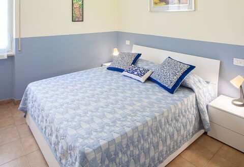 Giulia Apartment - Levanto: Building, Furniture, Property, Comfort, Azure, Window, Blue, Wood, Textile, Interior Design