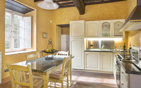 Montefiore: Countertop, Room, Property, Furniture, Kitchen, Building, Interior Design, Cabinetry, Floor, Yellow