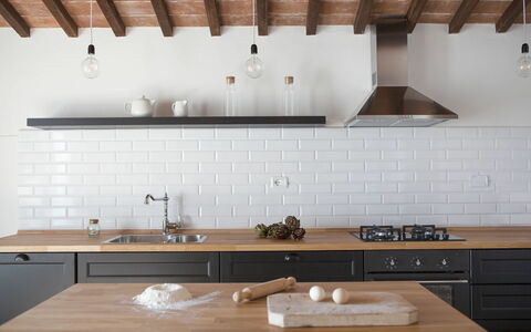 Quercia Al Poggio - Weddings And Events: Countertop, Cabinetry, Property, Furniture, Kitchen, Kitchen Sink, Wood, Tap, Interior Design, Sink