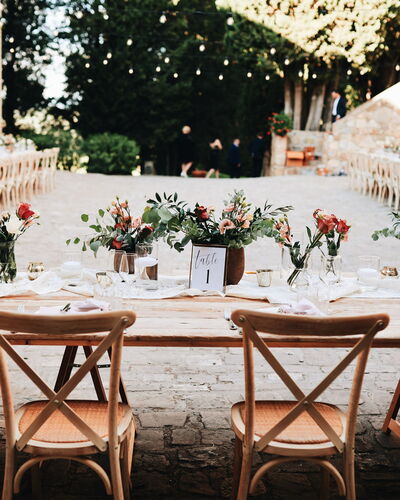 Quercia Al Poggio - Weddings And Events: Decoration, Table, Furniture, Plant, Tablecloth, Chair, Architecture, Interior Design, Yellow, Function Hall