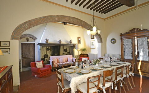 Villa Santa Maria: Property, Room, Building, Interior Design, Furniture, Dining Room, Ceiling, Real Estate, House, Architecture