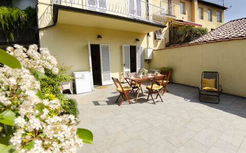 Musetta: Flower, Plant, Building, Window, Table, Chair, Lighting, Architecture, Door, Neighbourhood