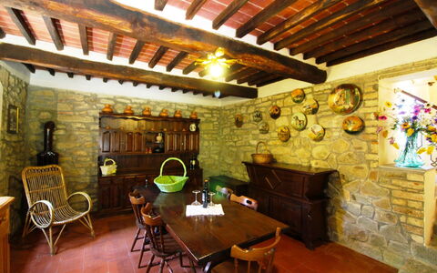 Villa Gioiosa: Building, Property, Room, Interior Design, House, Ceiling, Restaurant, Furniture, Estate