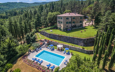 Palazzo Rosadi: Property, Hill Station, Estate, Natural Landscape, House, Real Estate, Building, Mansion, Tree, Mountain