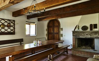 Bottegaccia: Room, Beam, Property, Building, Interior Design, Furniture, Ceiling, Wall, Living Room, Hearth