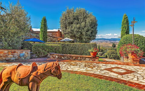 Villa Di Cinzia: Horse, Tree, Sky, Grass, Botany, Landscape, Screenshot, Real Estate, Spring, Rural Area