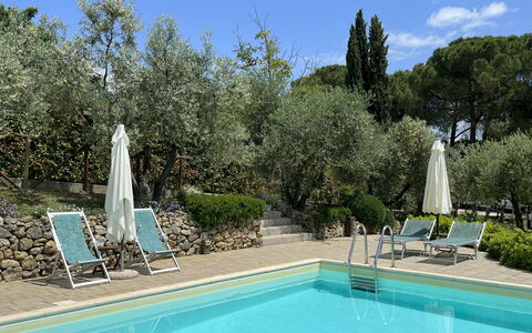 Gli Appartamenti Di Manuela: Water, Plant, Sky, Swimming Pool, Azure, Cloud, Tree, Building, Outdoor Furniture, Leisure