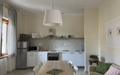 Casa Titta: Property, Cabinetry, Furniture, Countertop, White, Window, Kitchen, Wood, Kitchen Stove, Lighting