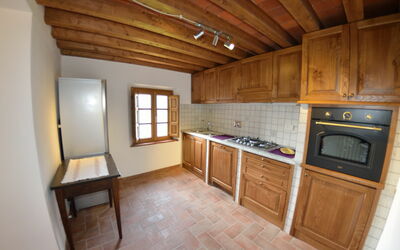 Alla Piazzetta Raffaello: Room, Property, Building, Furniture, Floor, Countertop, Kitchen, Wood Stain, Cabinetry, House