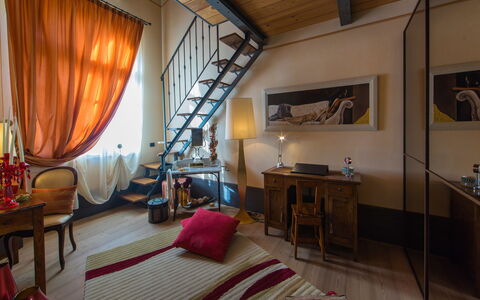 Appartamento Il Nido Di Giulia: Room, Property, Furniture, Interior Design, Bedroom, Building, Suite, House, Real Estate, Bed