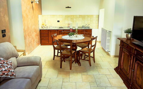 Villa Umbra: Room, Property, Furniture, Floor, Interior Design, Building, House, Table, Tile, Ceiling