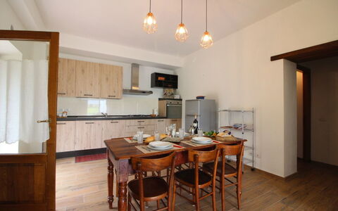 Podere i Gigli: Room, Property, Furniture, Building, Floor, Interior Design, Kitchen, House, Hardwood, Wood Flooring