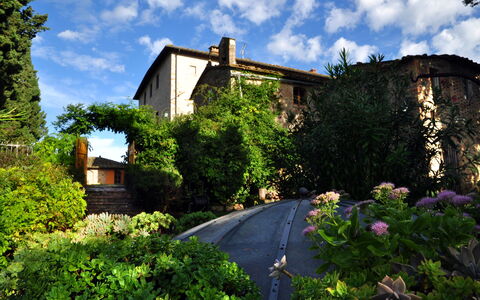 Villa Dorella Di Montaperti: Property, House, Vegetation, Natural Landscape, Home, Building, Cottage, Real Estate, Garden, Botany