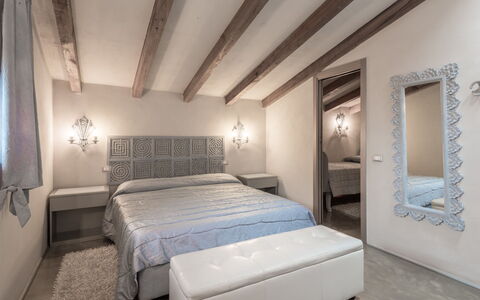 Villa Del Santo Bastiano: Bedroom, Bed, Room, Furniture, Property, Interior Design, Bed Frame, Bed Sheet, Building, Ceiling