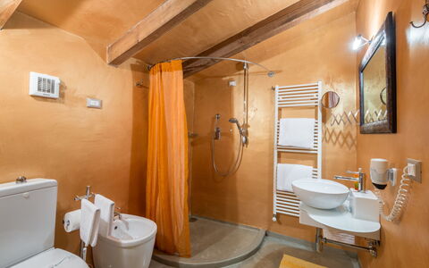 Villa Del Santo Bastiano: Bathroom, Room, Property, Interior Design, Plumbing Fixture, Building, Toilet Seat, Bathroom Sink, Bidet, Floor