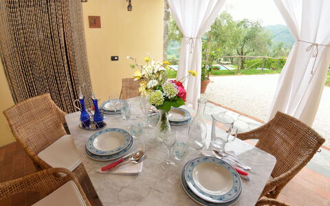 Batticapo di Ilaria: Room, Property, Interior Design, Table, Furniture, Curtain, House, Real Estate, Dining Room, Building