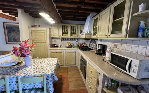 Casa Max: Cabinetry, Furniture, Table, Countertop, Gas Stove, Kitchen Stove, Building, Kitchen, Kitchen Appliance, Interior Design