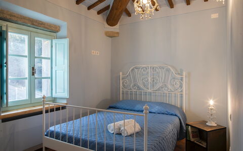 Villa Mezzavia: Bedroom, Bed, Room, Furniture, Property, Bed Frame, Ceiling, Bed Sheet, Floor, Wall