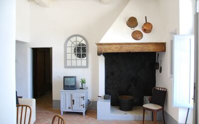 Casa Marcello - Noce: Property, Furniture, Couch, Picture Frame, Wood, Table, Living Room, Shelving, Interior Design, Plant