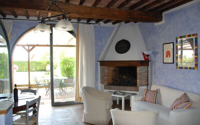 Fienile Arancione - Susino: Property, Furniture, Table, Chair, Plant, Interior Design, Architecture, Wood, Living Room, Real Estate