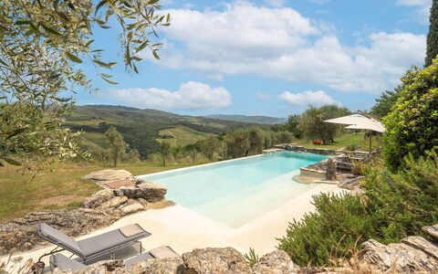 Camporempoli: Landscape, Swimming Pool, Garden, Landscaping, Water Feature, Flagstone, Villa, Backyard