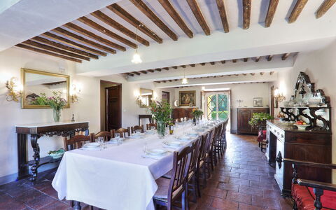 Villa Clara 20: Property, Building, Room, Real Estate, Ceiling, Restaurant, House, Interior Design, Dining Room, Furniture