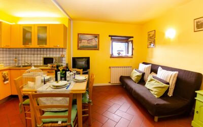 Bellavista Chiatri Gelsomino: Room, Property, Furniture, Interior Design, Yellow, Building, Living Room, House, Table, Real Estate