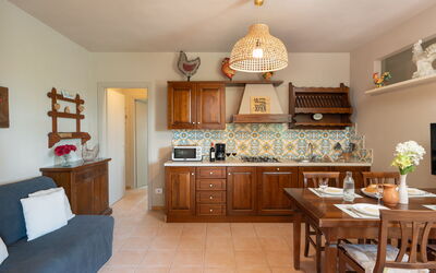 Tulipano - Pool View Ground Floor: Furniture, Interior Design, Wood, Flooring, Cabinetry, Ceiling, Floor, Room, Lighting, Kitchen