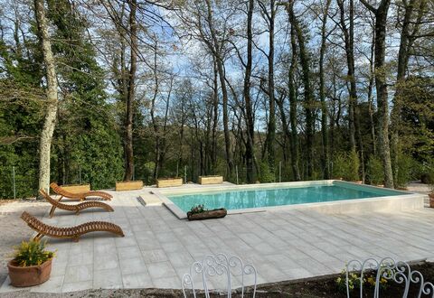 Villa La Casa Bianca: Property, Plant, Sky, Tree, Swimming Pool, Outdoor Furniture, Shade, Interior Design, Grass, Real Estate