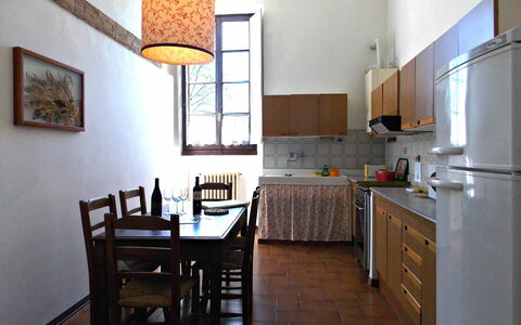 Villa Sandra: Room, Furniture, Property, Building, Kitchen, Countertop, Floor, Interior Design, Cabinetry, House