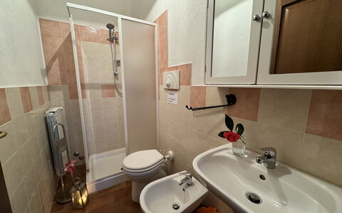 Podere Di Mero Casolare: Flooring, Floor, Interior Design, Plumbing Fixture, Room, Sink, Plumbing, Tap, Bathroom, Toilet